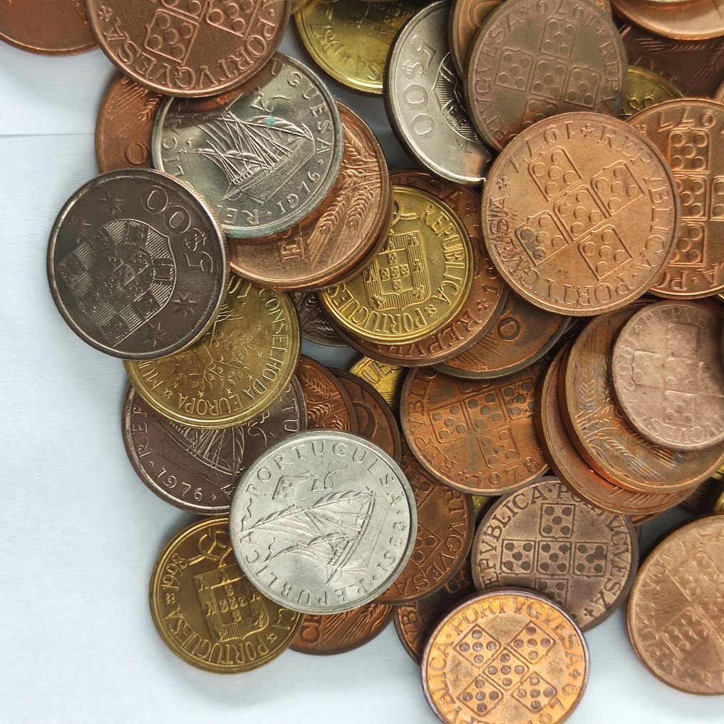 Πορτογαλία. Lot with 310 Coins (mixed lot, several face values, dates, metals) - Good Condition (χωρίς τιμή ασφαλείας) #3.2