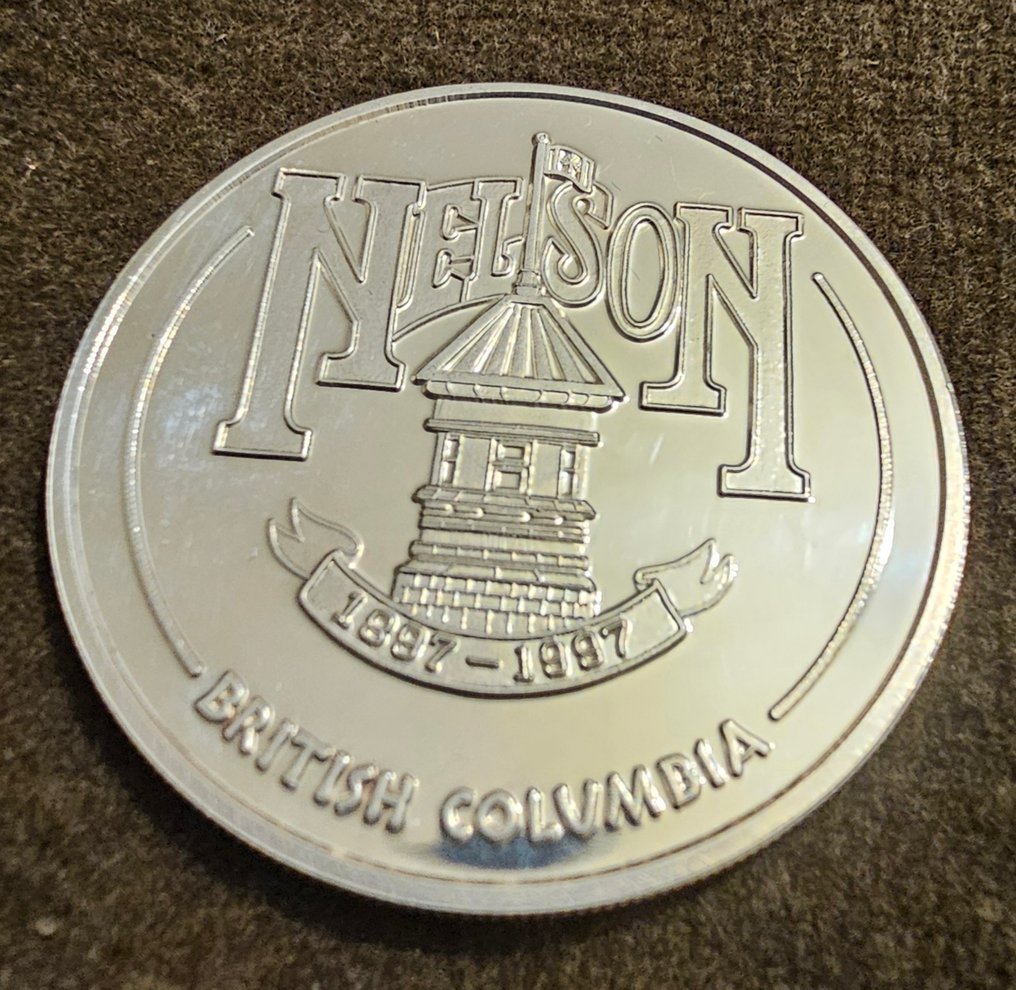 Κολομβία. Silver medal 1997 Britisch Colombia, Nelson (χωρίς τιμή ασφαλείας) #3.2