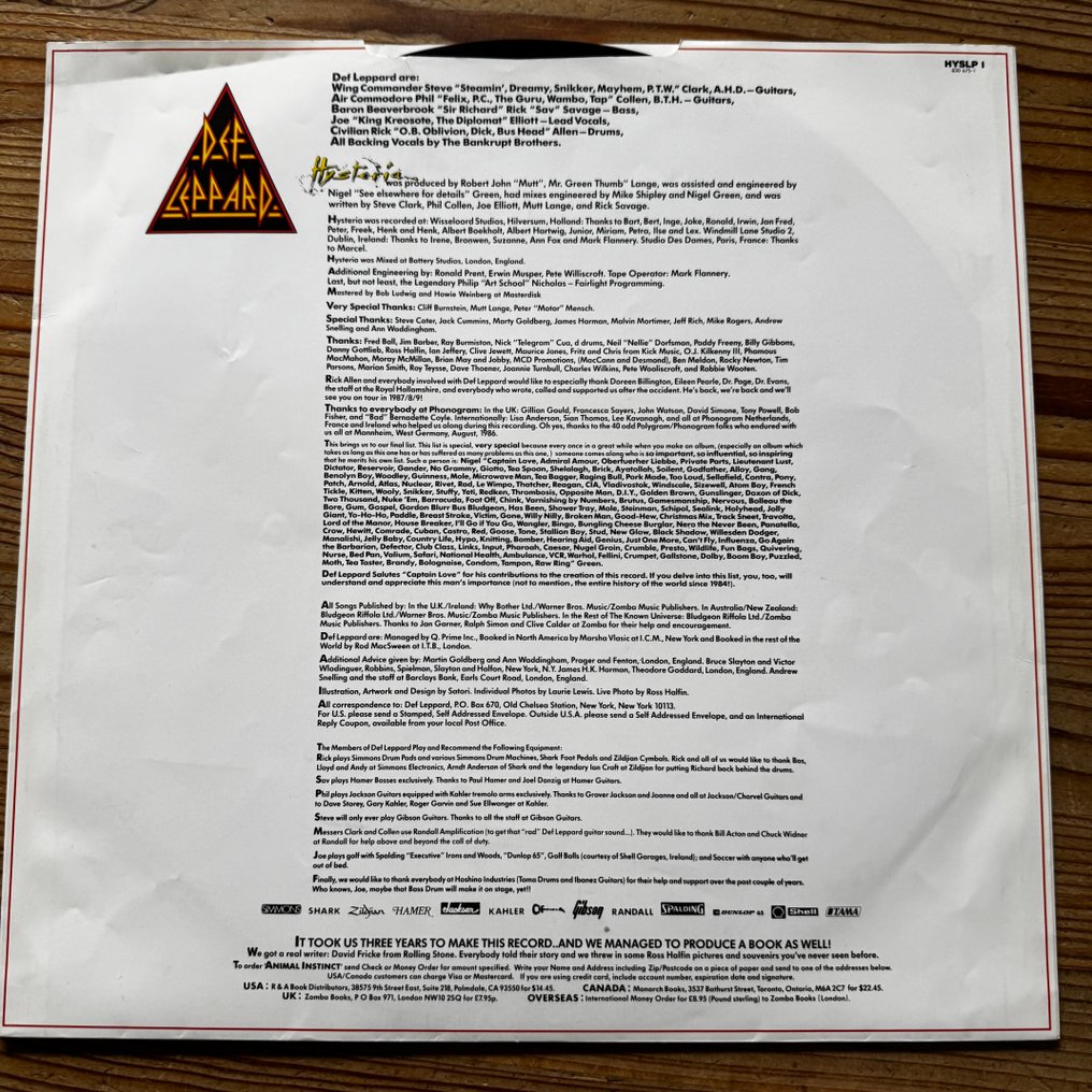 Def Leppard - Hysteria [first UK pressing] - LP - 1st Stereo pressing - 1987 #4.3