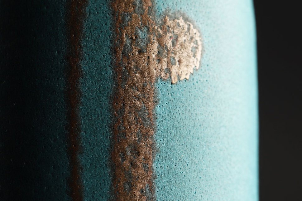 Vaso di indaco nuvola molto fine, marchiato - incluso tomobako inciso. - Ceramica - Morino Hiroaki (b. 1934) - Giappone - Periodo Shōwa (1926-1989) #4.3