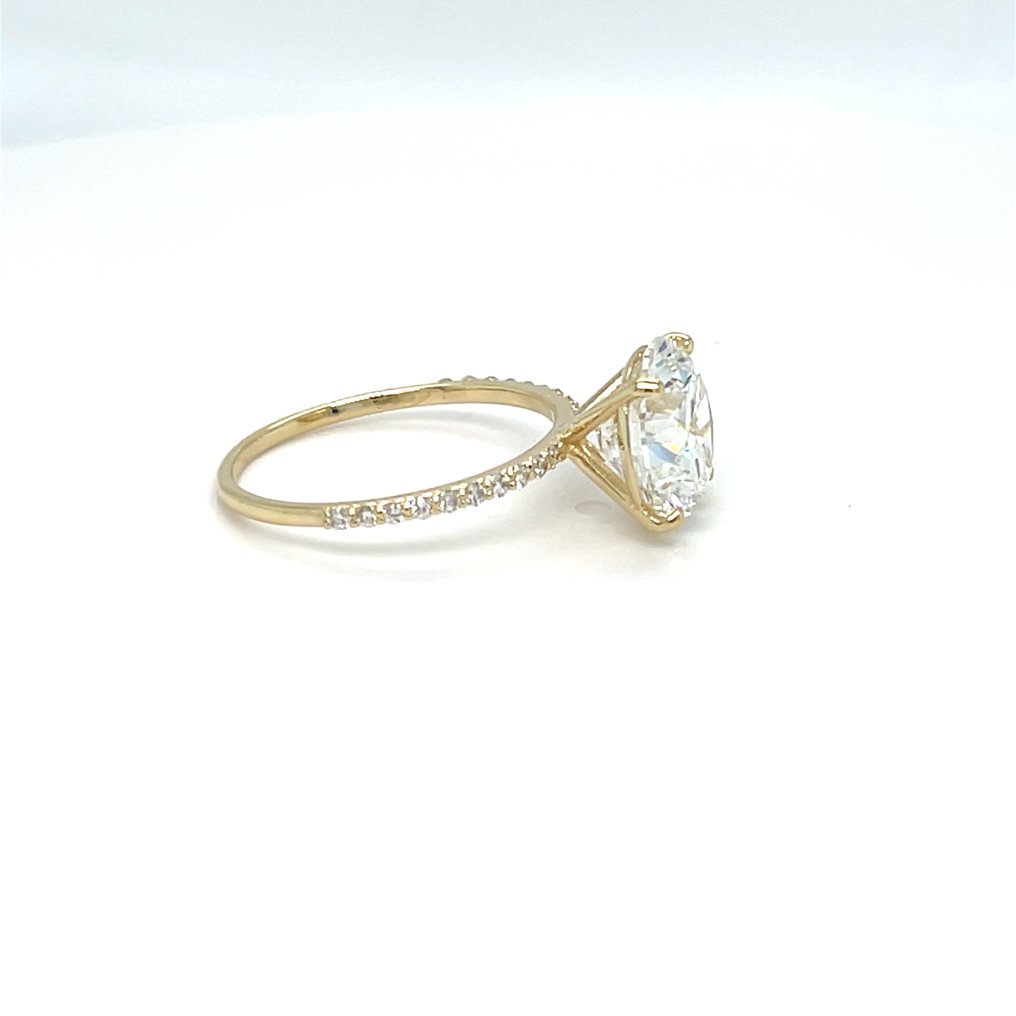 Δαχτυλίδι - 14 καράτια Κίτρινο χρυσό -  4.18ct. tw. Διαμάντι (Εργαστηριακής καλλιέργειας) - Διαμάντι #4.3