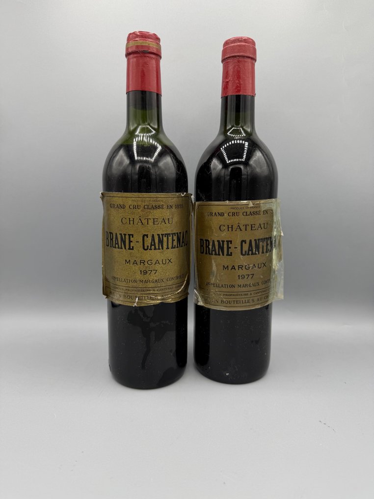 1977 Château Brane Cantenac - Margaux 2ème Grand Cru Classé - 2 Sticle (0.75L) #1.0