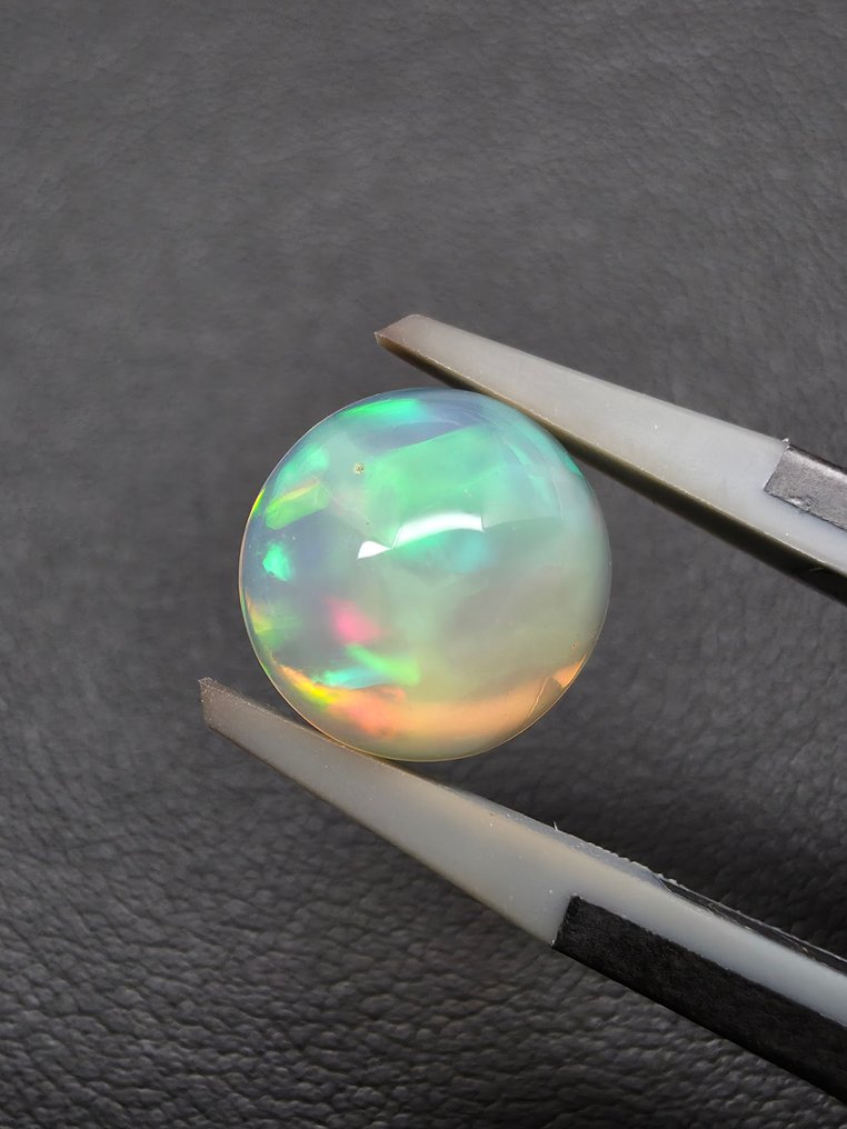 2,63 ct natürlicher weißer Opal Cabochon - Höhe: 10 mm - Breite: 9.8 mm- 0.53 g #2.1