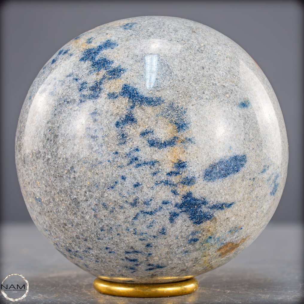 Φυσική σφαίρα K2 – Σπάνια μήτρα χαλαζία με γαλάζιες εγκλείσεις.- 1739.66 g #1.0