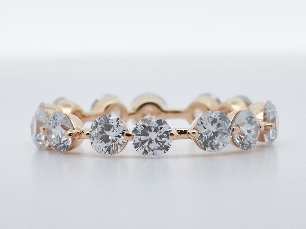 χωρίς τιμή ασφαλείας - Δαχτυλίδι - 14 καράτια Κίτρινο χρυσό -  2.64ct. tw. Διαμάντι (Εργαστηριακής καλλιέργειας) #4.3