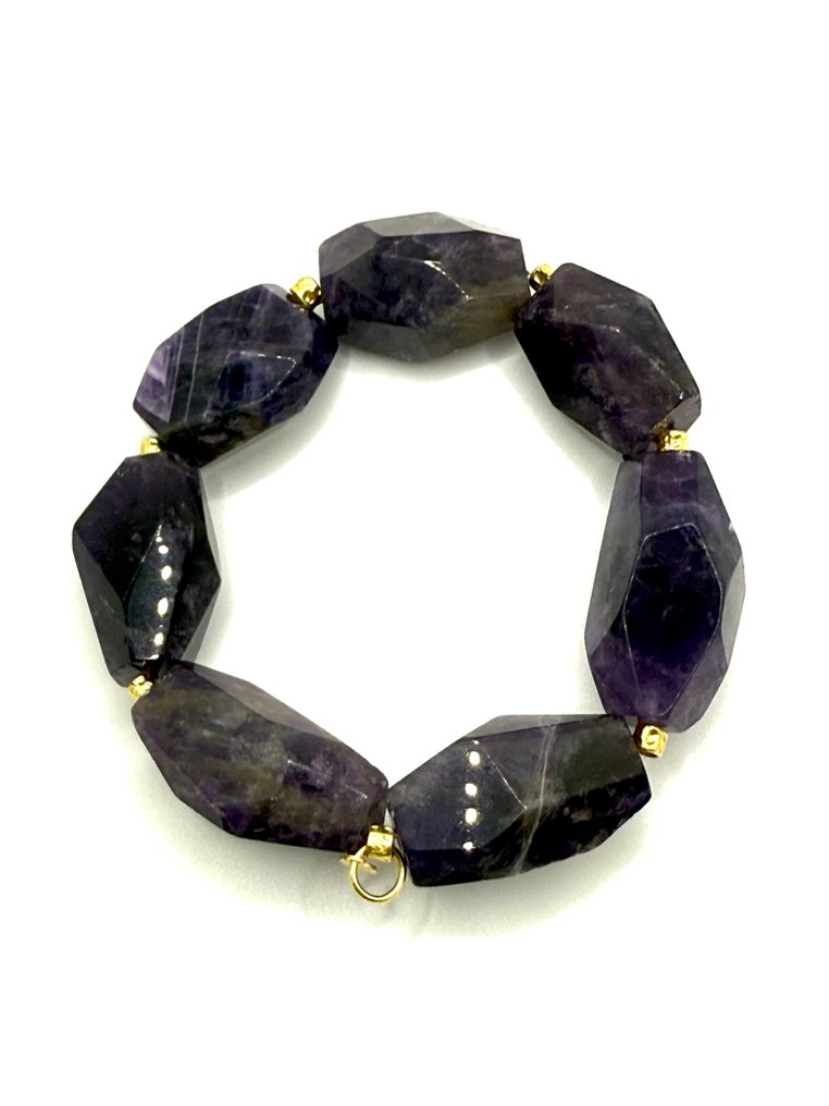 MAXI - Amethyst - Sterling Silver 925 - Certificate of Authenticity - Bangle - Exclusive Workforce #1.0