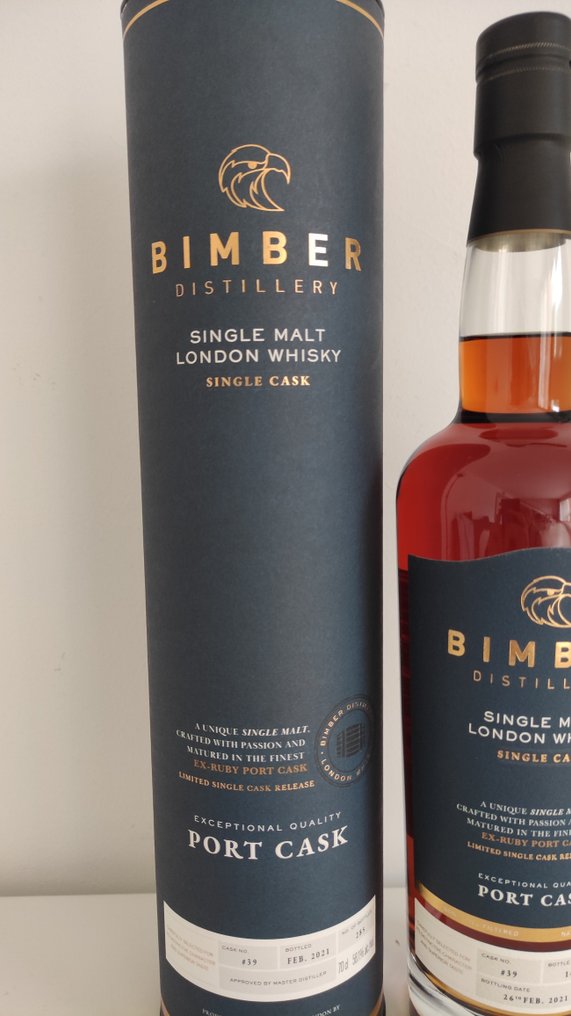 Bimber - Single Ruby Port Cask No. 39  - b. 2021  - 70 cl  #3.2
