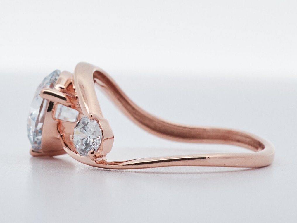 沒有保留價 - 戒指 - 14 克拉 玫瑰金 - 2.14ct. tw. 鉆石 (實驗室培育) - 鉆石 #4.3