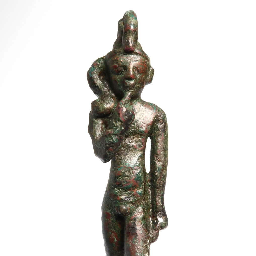 Antico Egitto Bronzo Figura di Harpocrate #1.0
