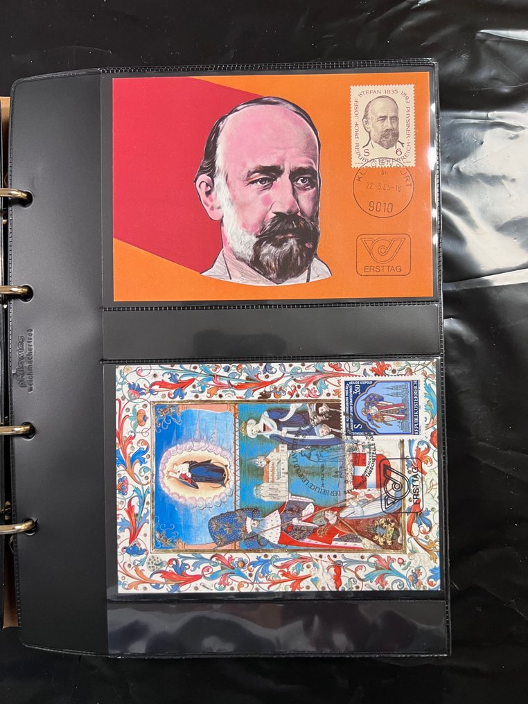 奧地利  - 封面、FDCs 和 Maxi 卡片在奥地利的 3 本集邮册中 #4.3