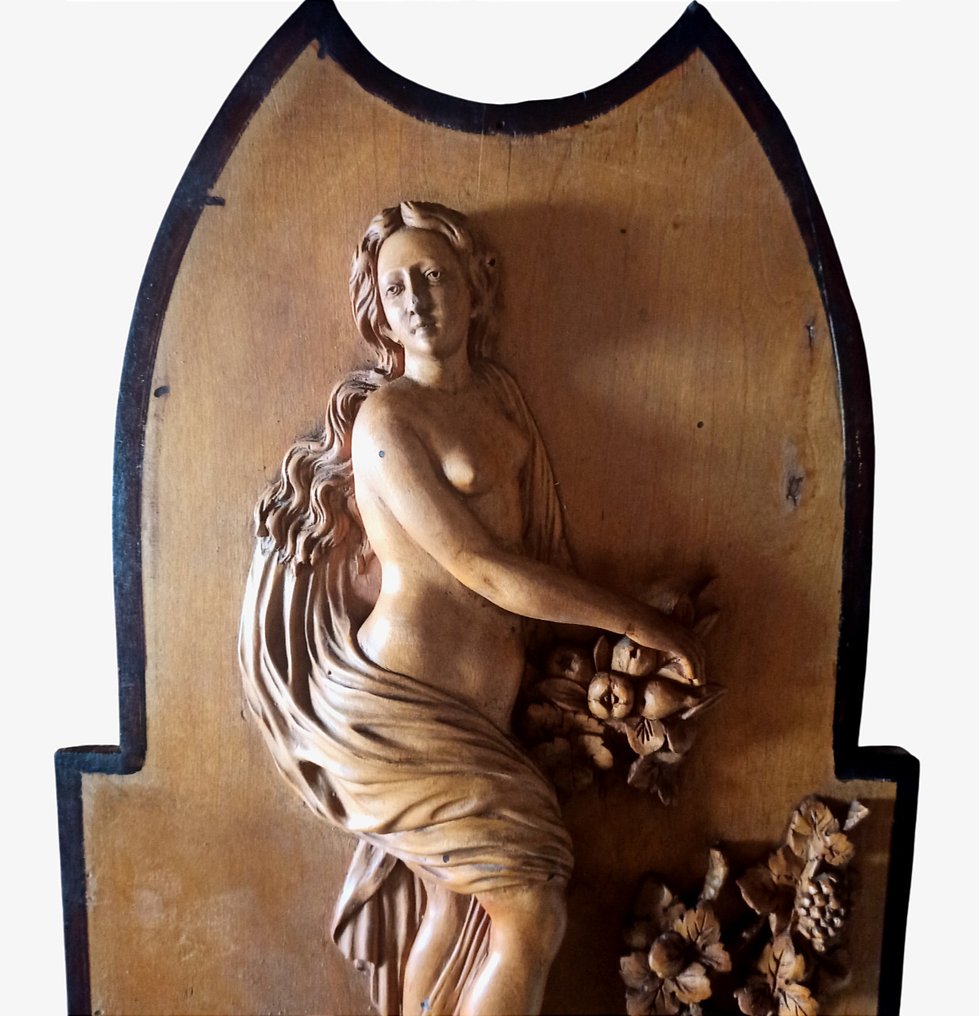 Paneel - Hout - "Dama" - 1910/1920 Ca #4.3