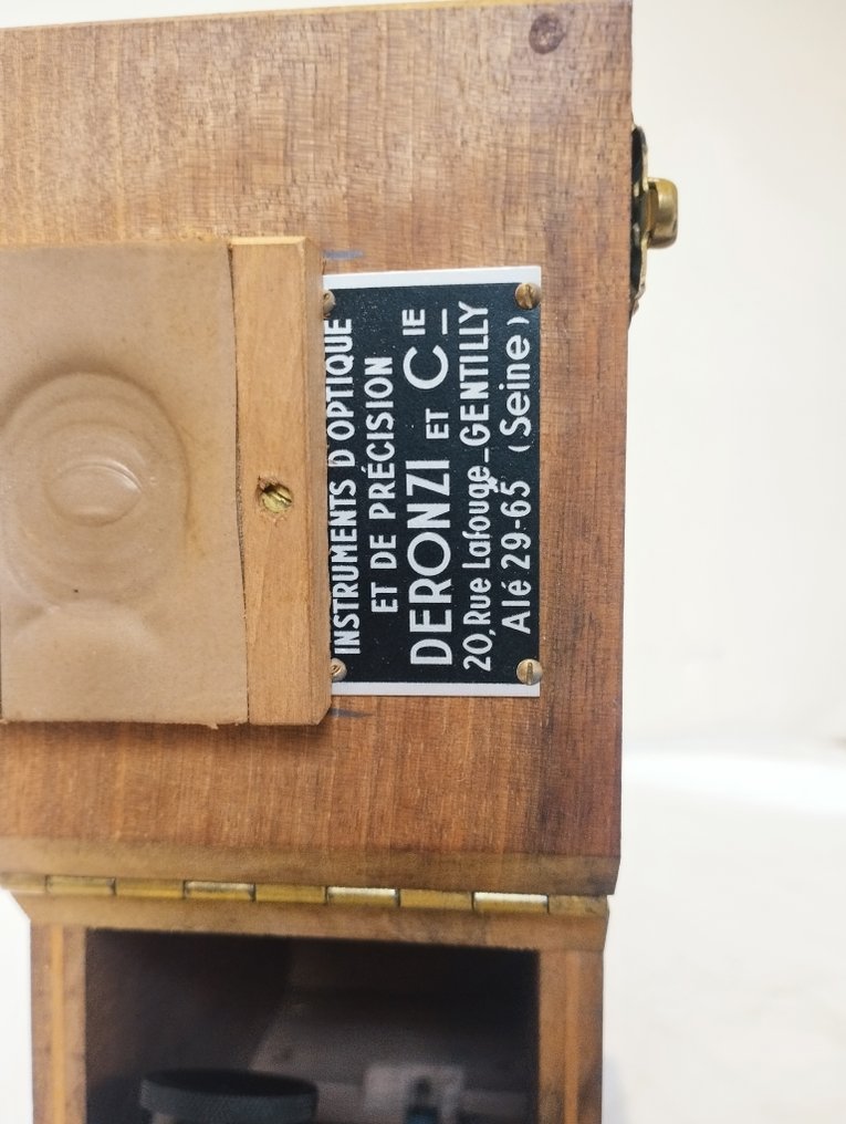 Teodolitt - 1940–1950 - Frankrike - DERONZI & Cie , Instrument d’optique et de précision – Règle à éclimètre avec niveau optique #4.3