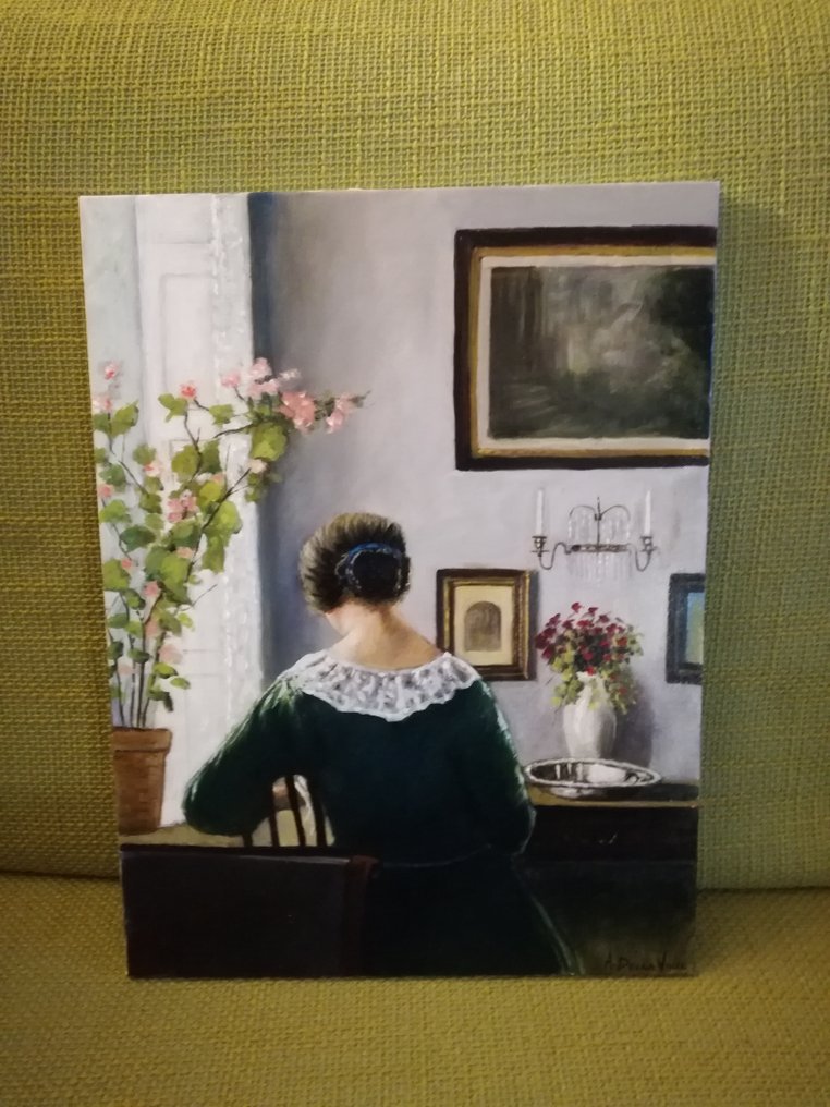 A. Della Valle (XX), da Carl Vilhelm - Interno con dama #2.1