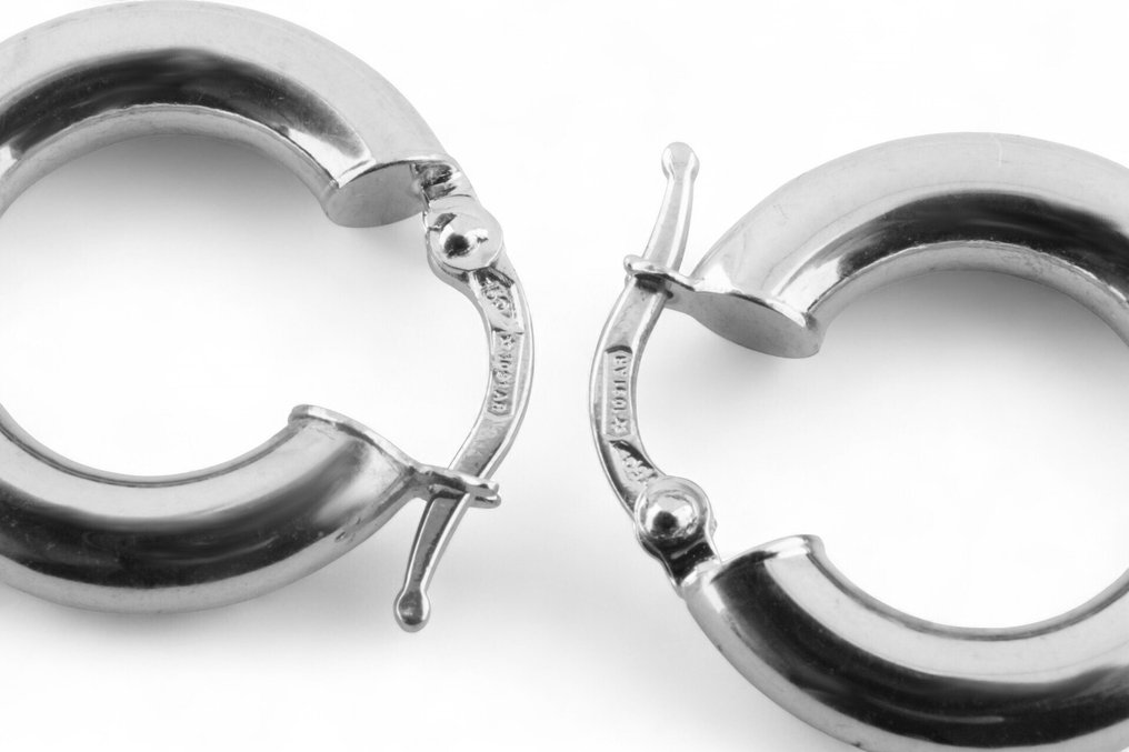 Pendientes de aro - 18 quilates Oro blanco #4.3