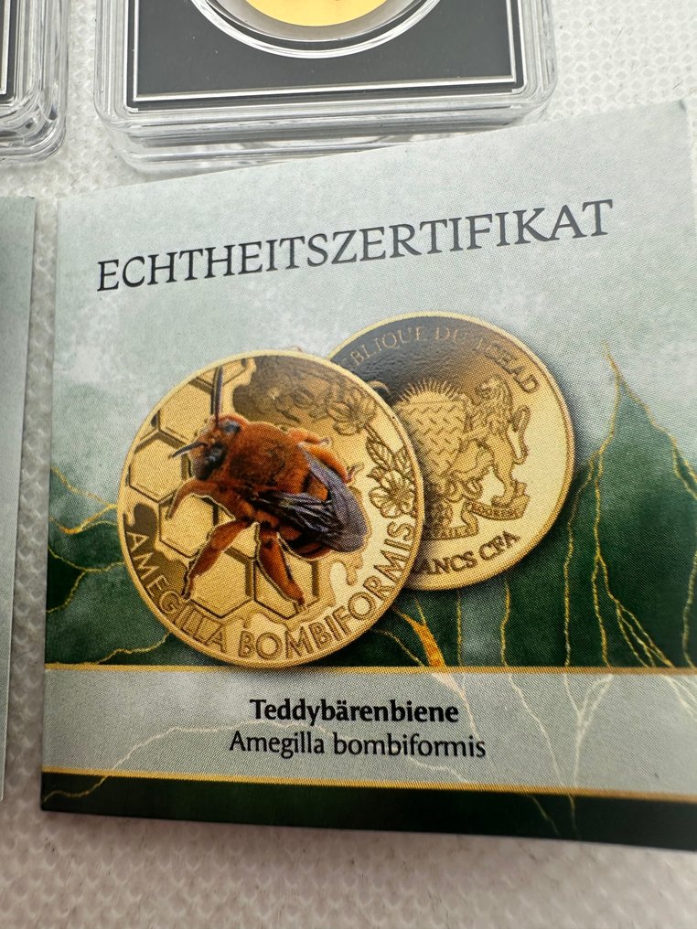 Tchad. Medal ND , Xylocopa + Amegilla oro   (.999) (2 bars)  (Ingen mindstepris) #2.1