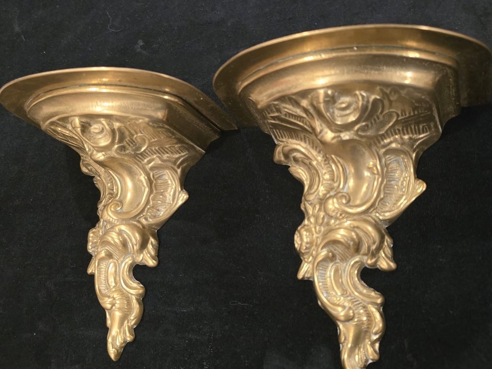 Vegghylle enhet (2) - Messing, Bronse - (h. 16cm) #2.1