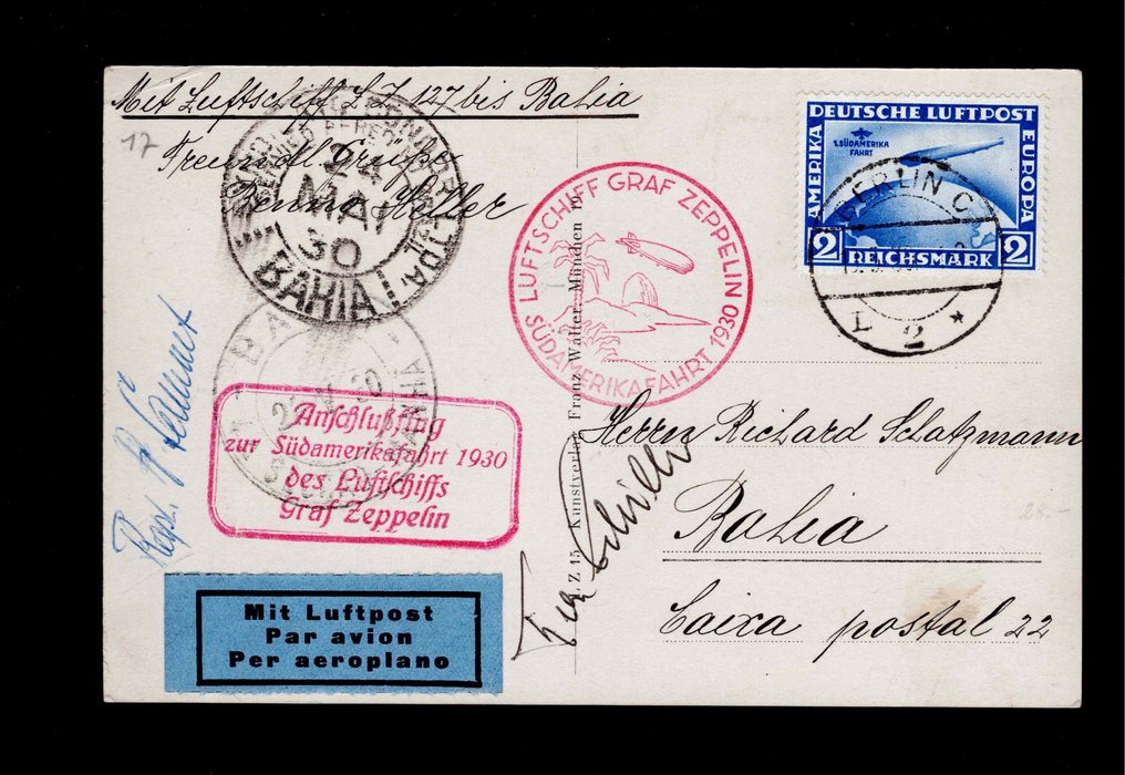 Graf Zeppelin - Südamerikafahrt with Autograms - 1930 #2.1