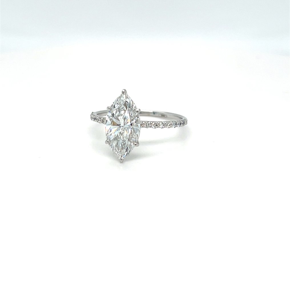 Δαχτυλίδι - 14 καράτια Λευκός χρυσός -  3.22ct. tw. Διαμάντι (Εργαστηριακής καλλιέργειας) - Διαμάντι #2.1