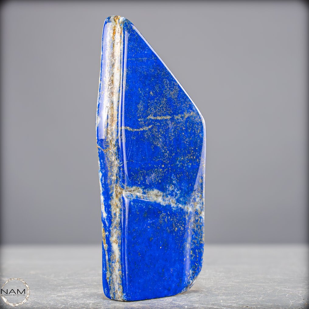 Όμορφη ελεύθερη μορφή από λαπίς-λαζουλί. Το βαθύ μπλε της σοφίας και των βασιλιάδων- 311.97 g #2.1