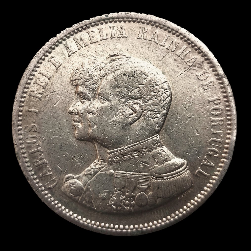 Πορτογαλία. D. Carlos I (1889-1908). Silver 1000 Réis 1898. Centenario da descoberta da India.  (χωρίς τιμή ασφαλείας) #1.0