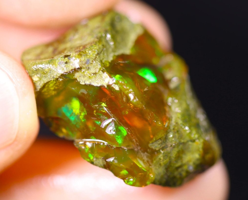 26,4 ct - Top Colors - Natürlicher Kristall-Opal - Rohversion - Sieh dir das Video an!- 5.28 g #3.2