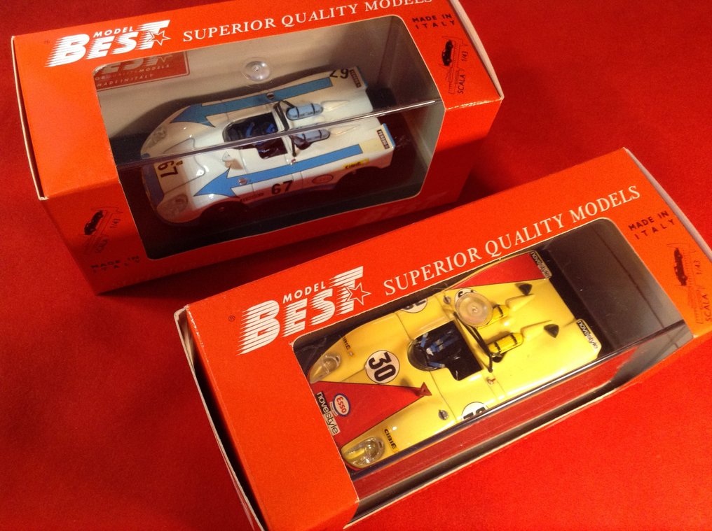 Best Box 1:43 - Modell versenyautó  (2) - ref. #9150 Porsche 908/2K Flunder Le Mans 1971 #30 Cosson/Leuze - ref. #9110 Porsche 908/2K Flunder Le Mans 1972 #67 Poirot/Franjon #1.0