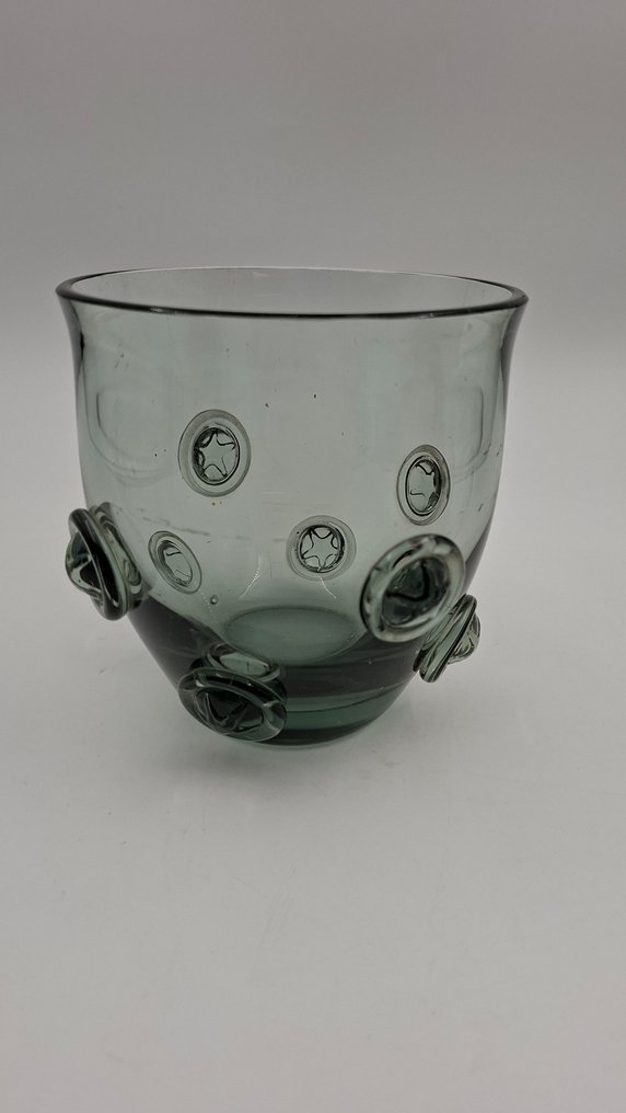 Glasfabriek Leerdam - A.D. Copier - Βάζο -  Serica vaas  - Γυαλί - Noppenvaas #1.0