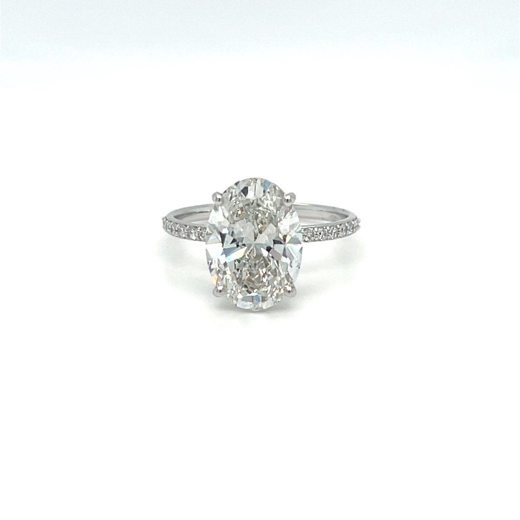 Δαχτυλίδι - 14 καράτια Λευκός χρυσός -  4.30ct. tw. Διαμάντι (Εργαστηριακής καλλιέργειας) - Διαμάντι #1.0