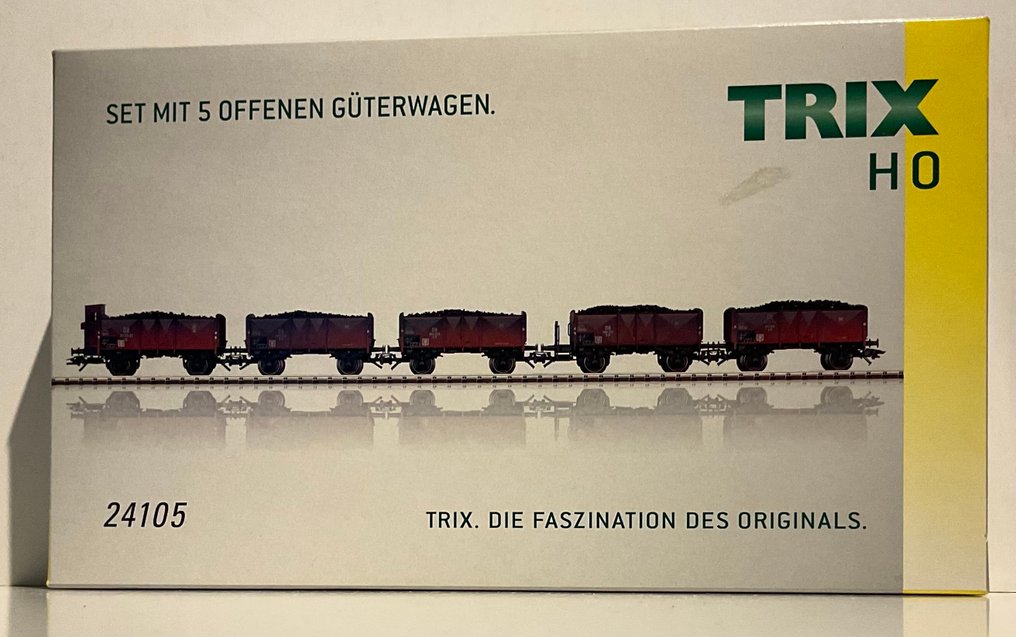 Trix H0 - 24105 - Set machetă tren cu vagon marfă (1) - DB #1.0