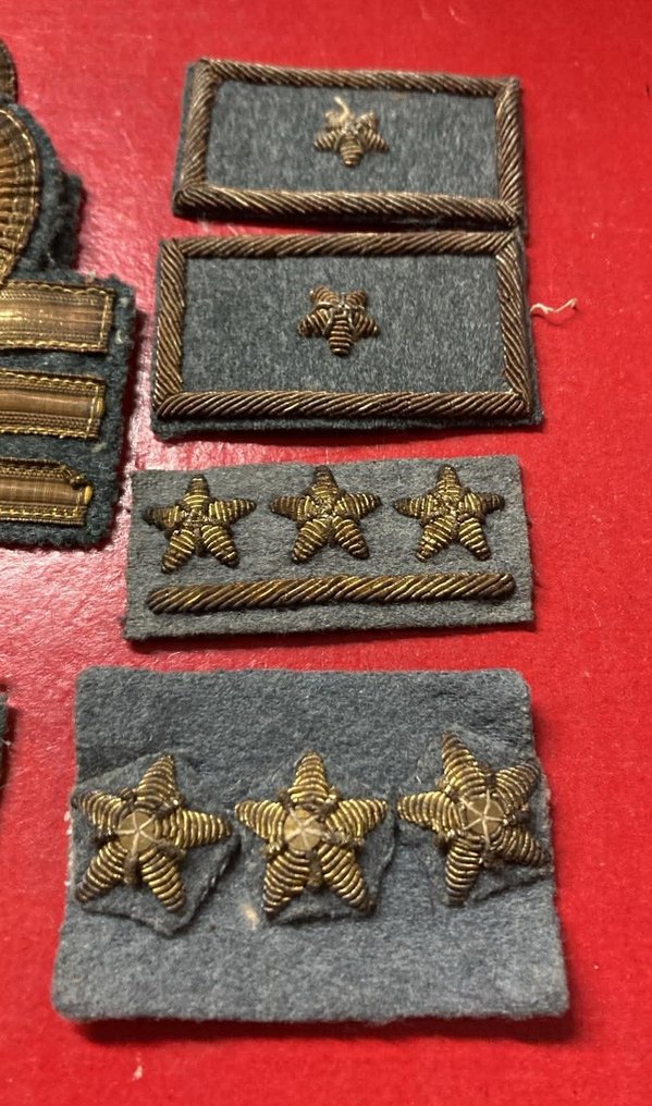 義大利 - 意大利陆军 - 軍裝 - 意大利军官的军衔等级一组 #2.1