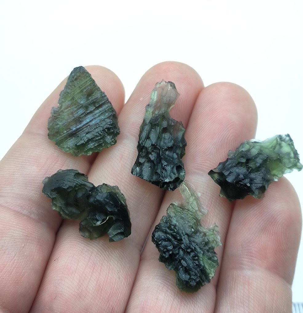 Μολδαβίτης Μολδαβίτες από το Chlum, Νότια Βοημία. - 11.4 g - (5) #3.2