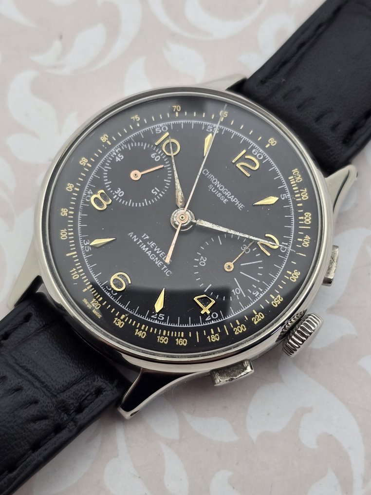 Chronographe Suisse - Cal. Landeron 48 - No reserve price - Men - 1900-1949  #3.2