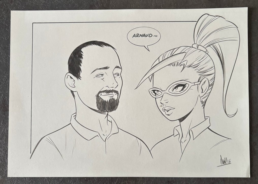 Dan Verlinden - 1 Oorspronkelijk gesigneerd tekening - 2016 #3.2