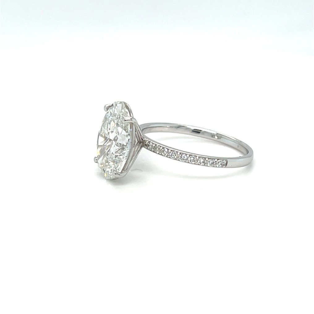 Δαχτυλίδι - 14 καράτια Λευκός χρυσός -  4.30ct. tw. Διαμάντι (Εργαστηριακής καλλιέργειας) - Διαμάντι #4.3