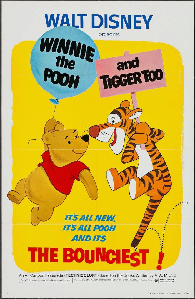 Winnie the Pooh and Tigger Too Poster 1974 #1.0