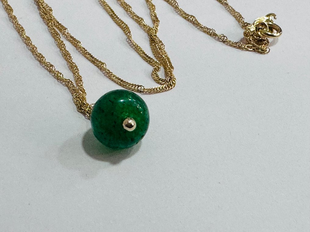 χωρίς τιμή ασφαλείας - Κολιέ με μενταγιόν - 18 καράτια Κίτρινο χρυσό Τουρμαλίνης #3.2