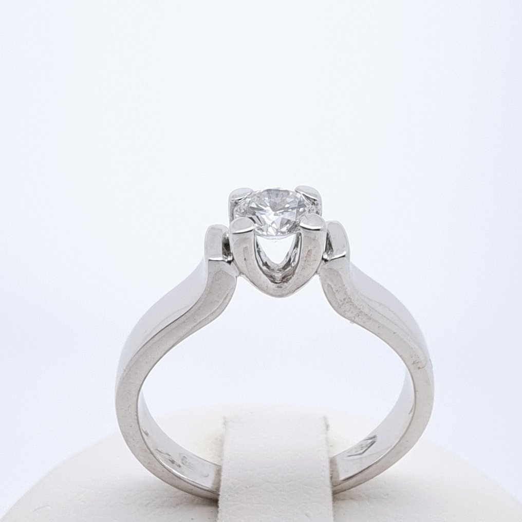 戒指 - 18K包金 白金 钻石 (天然)  #2.1