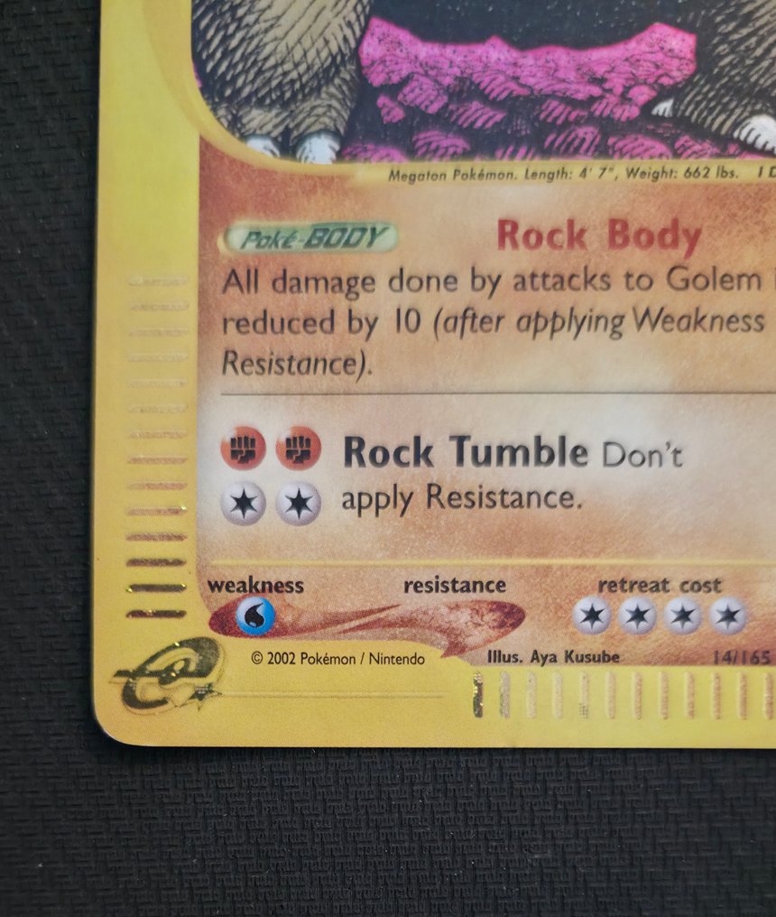 Pokémon Card - Feraligatr, Golem - WOTC - Expedition Base Set #4.3