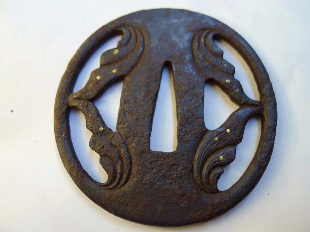 Beau suakshi Tachi Tsuba - Japon #1.0