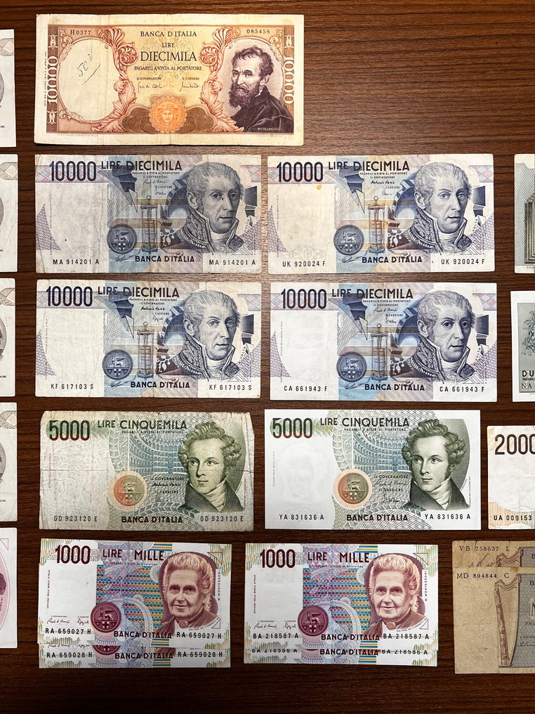 意大利. - 21 banconote Lire - anni vari  (没有保留价) #2.1