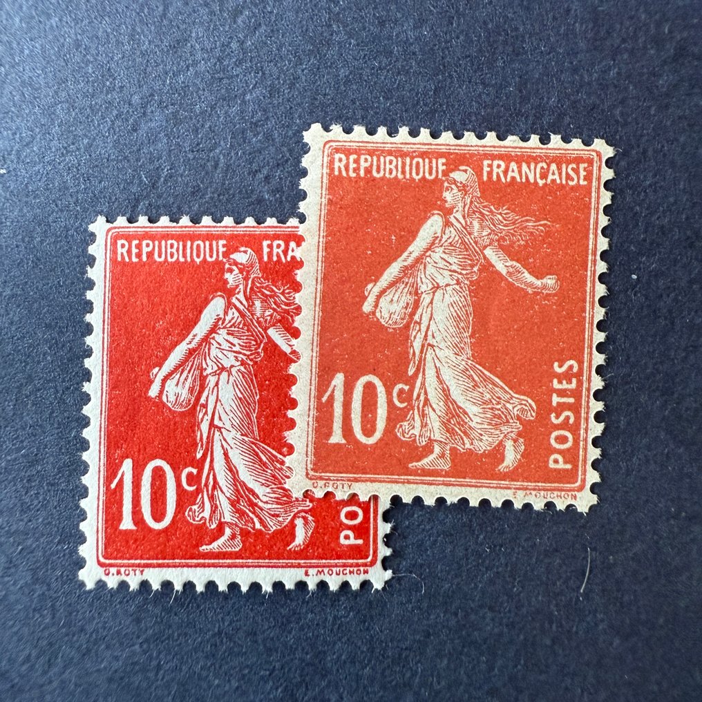 法國  - Yvert 138c ‘Semeuse 10c 猩红’ 全新 ** - TB #2.1