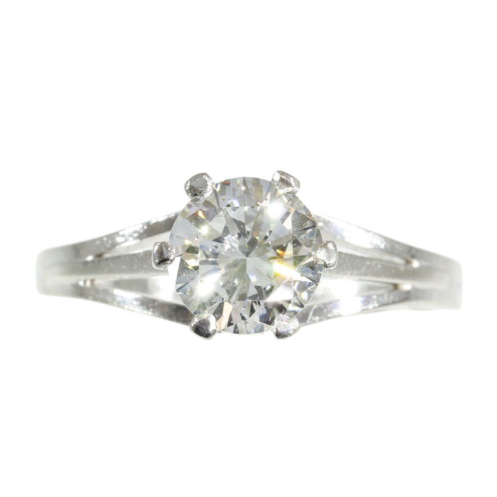 χωρίς τιμή ασφαλείας - Δαχτυλίδι Πλατίνα -  1.20ct. tw. Διαμάντι (Φυσικό)  - Αντίκες δεκαετίας του 1950 #4.3