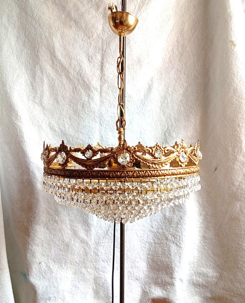 枝形吊燈 - 水晶, 黃銅, 青銅色 - 大青铜光泽 #4.3