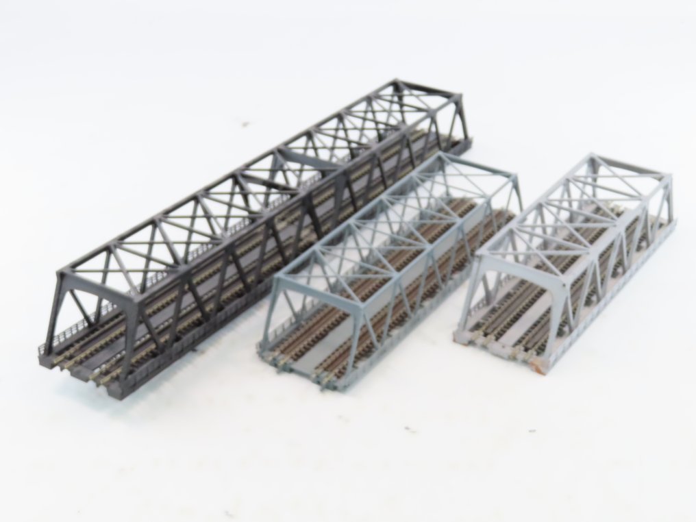 Kato N - 20-434/20-436 - Spår för modelltåg (3) - 3 dubbelspår vakverkbroar, Unitrack #1.0