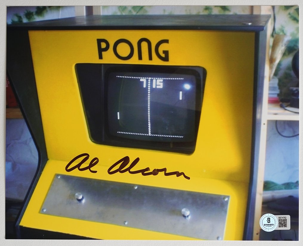 Atari - Rare Autograph From Allan Alcorn Creator of Pong with Beckett certification - Videogioco #1.0