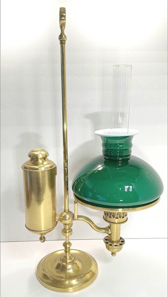 Manhattan Brass Company - 台灯 - 完美 - 镀金黄铜, 乳白色玻璃 #1.0