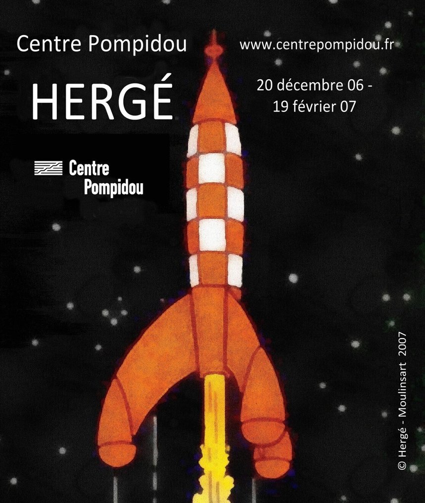 Tintin - 1 Plakat - La Fusée - Centre Pompidou - 2007 #1.0