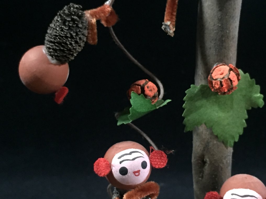 一套5个 / 日本复古木制Kokeshi娃娃（高：10-17厘米） - 木 - 日本 - 昭和年代(1926-1989) #4.3