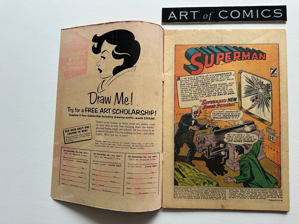 Action Comics #187 - Superman's New Super Powers - 1 Comic - First edition - 1953 #3.2