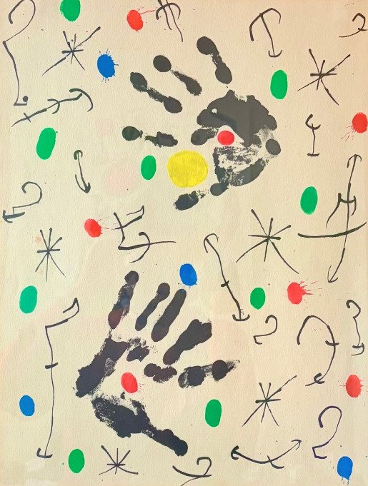 Joan Miro (1893-1983) - Composition aux mains #1.0